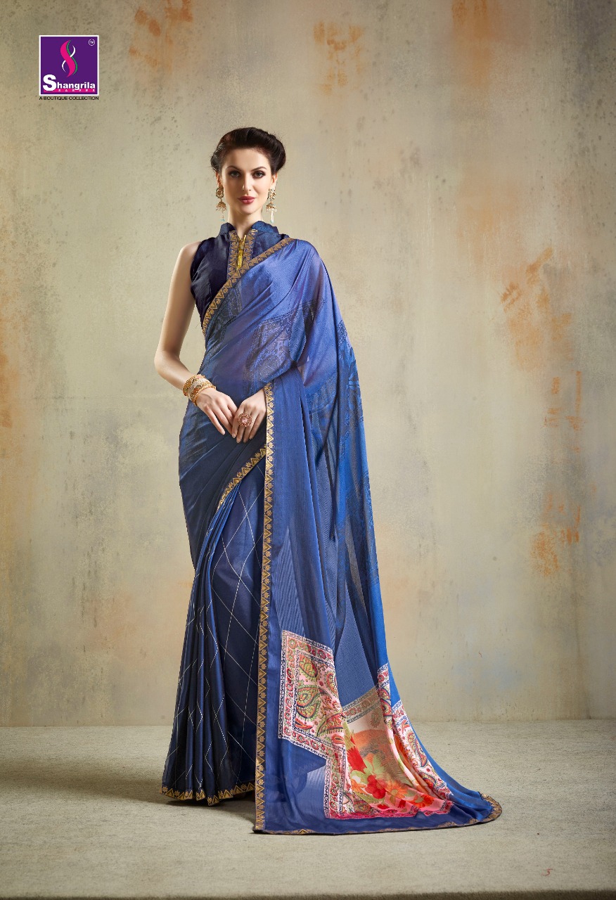 shangrila paheli colorful fancy collection of sarees at reasonable rate