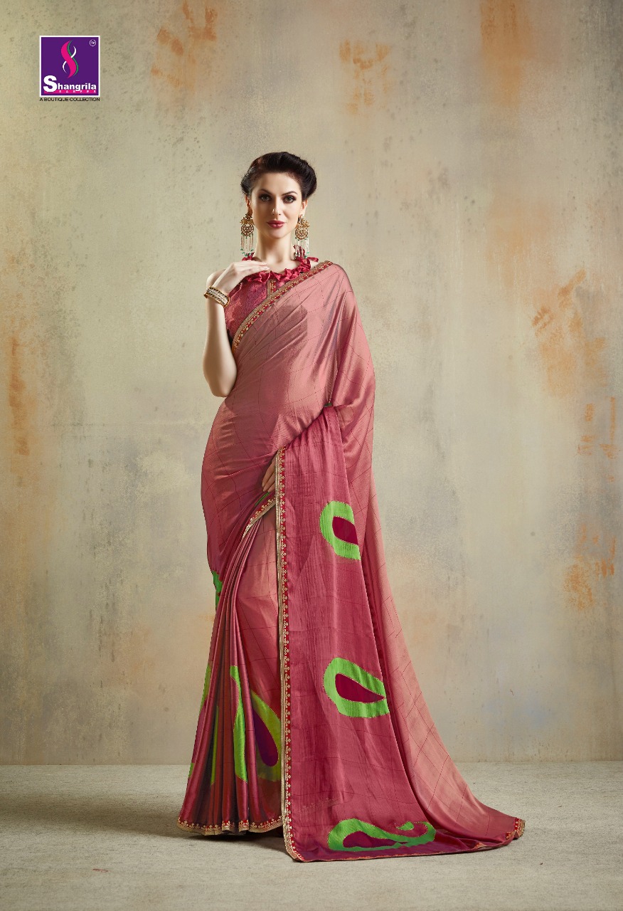 shangrila paheli colorful fancy collection of sarees at reasonable rate