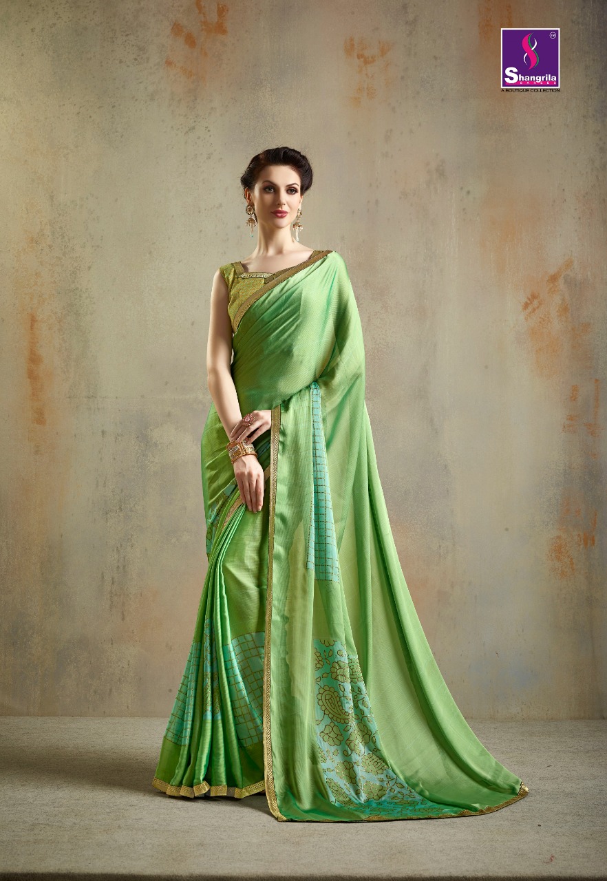 shangrila paheli colorful fancy collection of sarees at reasonable rate