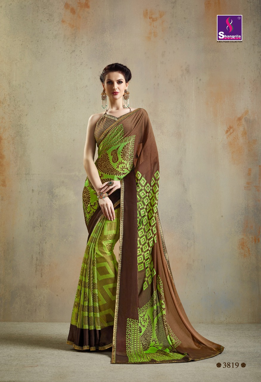 shangrila paheli colorful fancy collection of sarees at reasonable rate