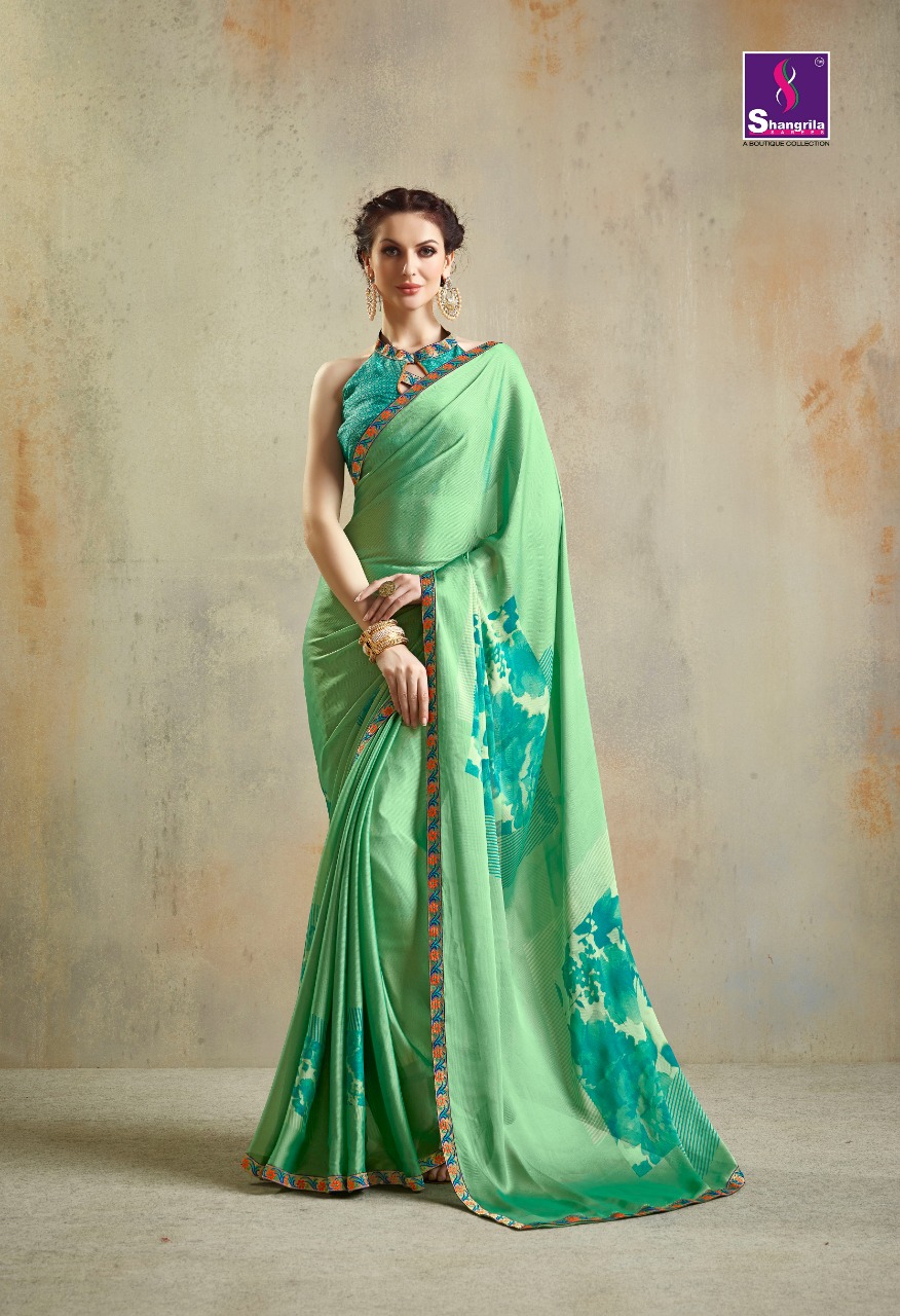 shangrila paheli colorful fancy collection of sarees at reasonable rate