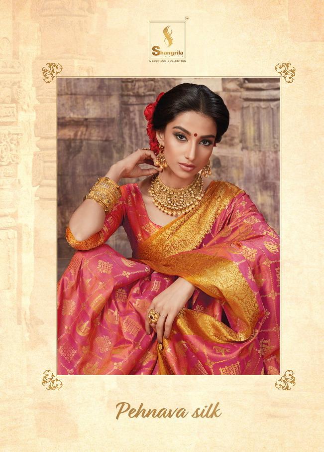 shangrila pehnava silk beautiful designer sarees collection