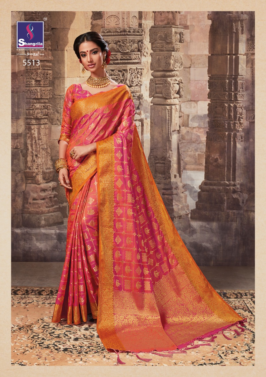 shangrila pehnava silk beautiful designer sarees collection