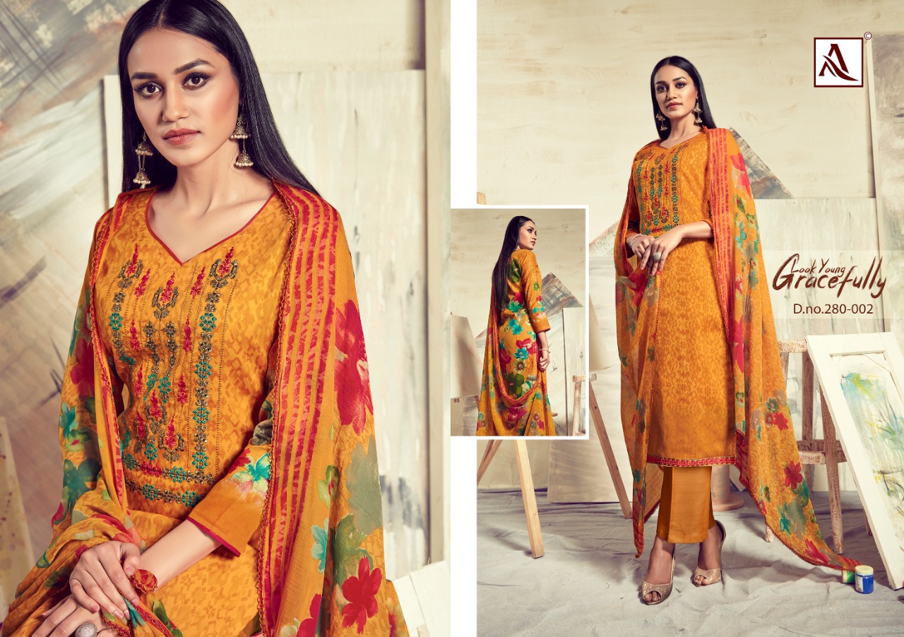 alok suits sareena colorful fancy collection of salwaar suits