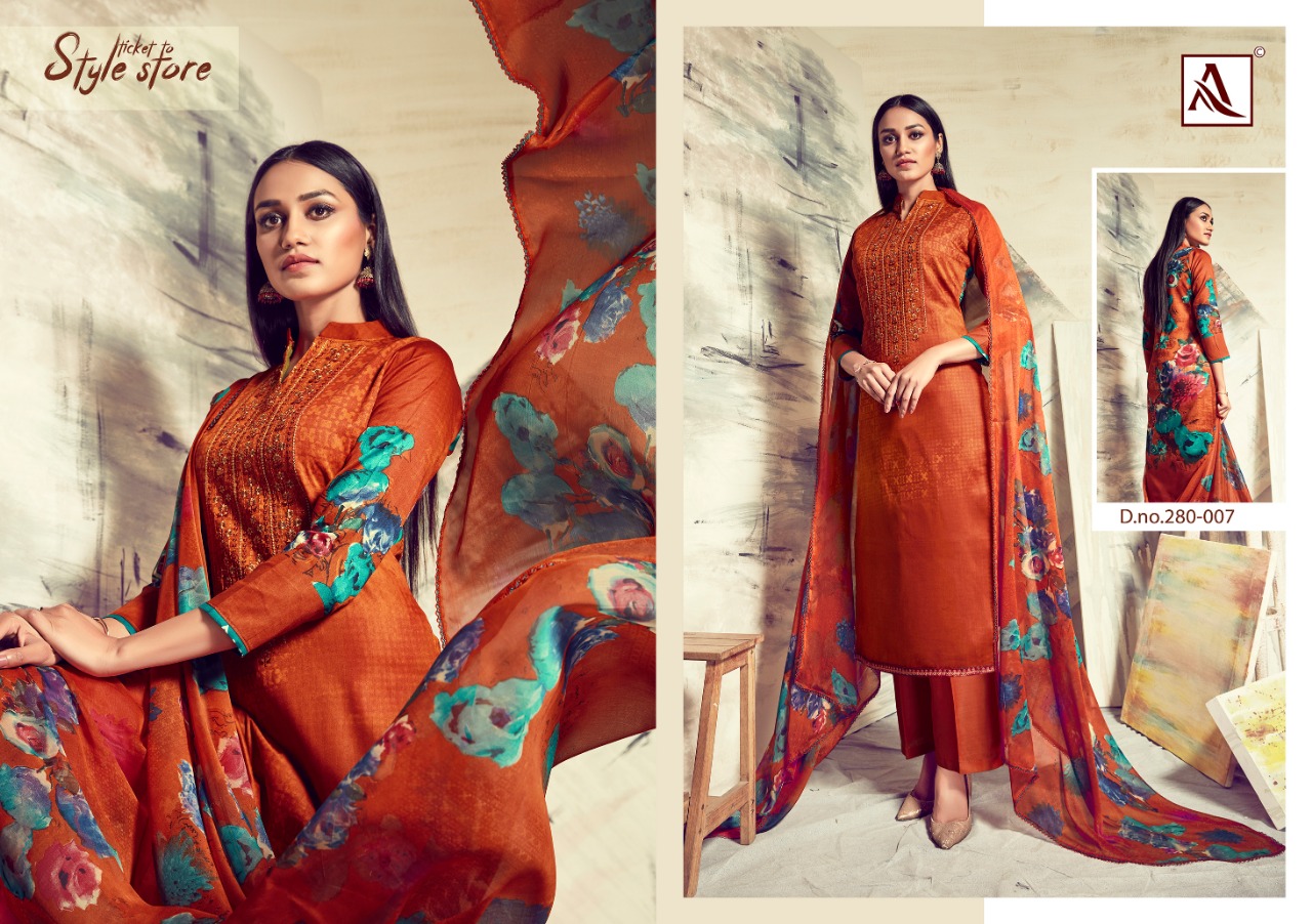 alok suits sareena colorful fancy collection of salwaar suits