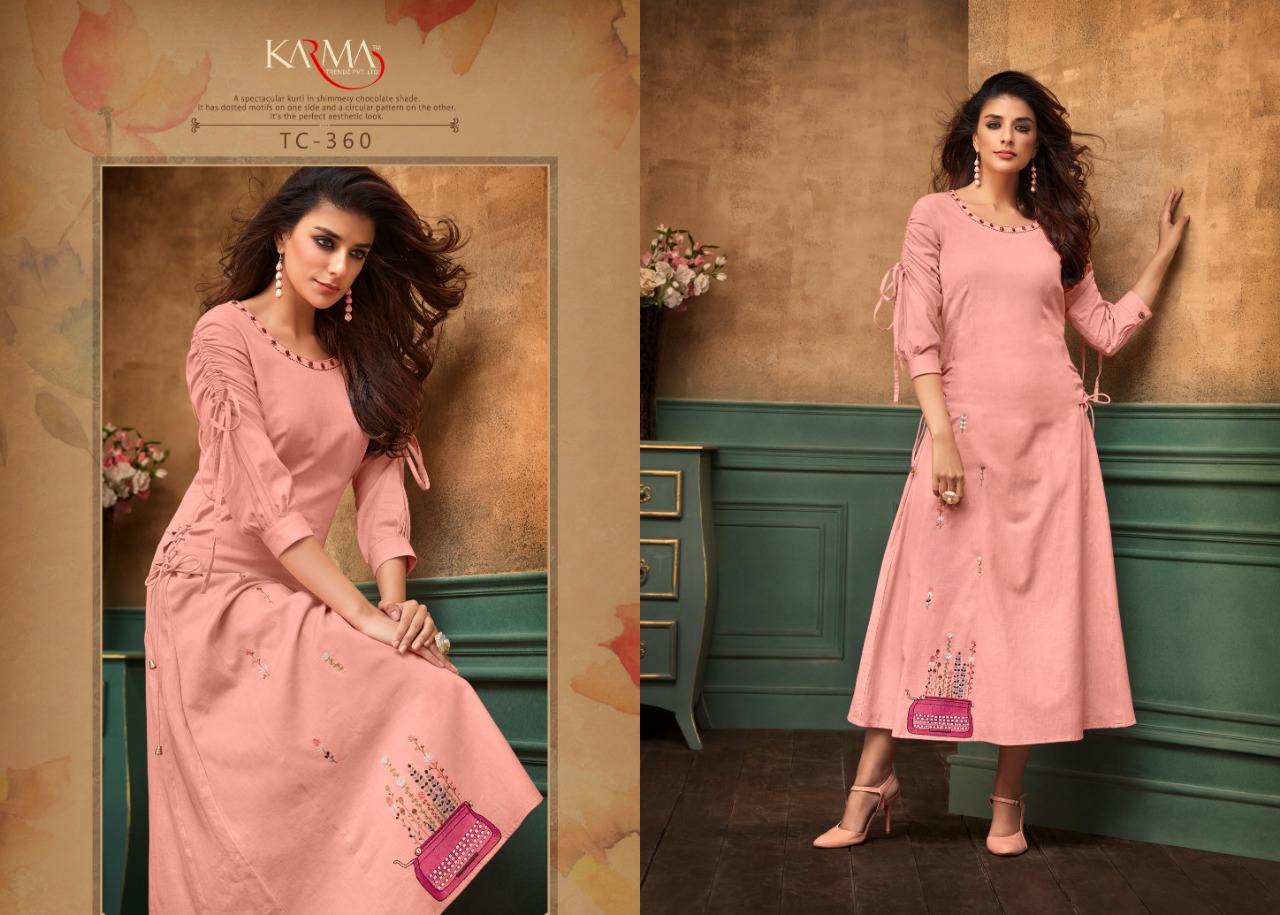 karma trendz series colorful fancy collection of kurtis