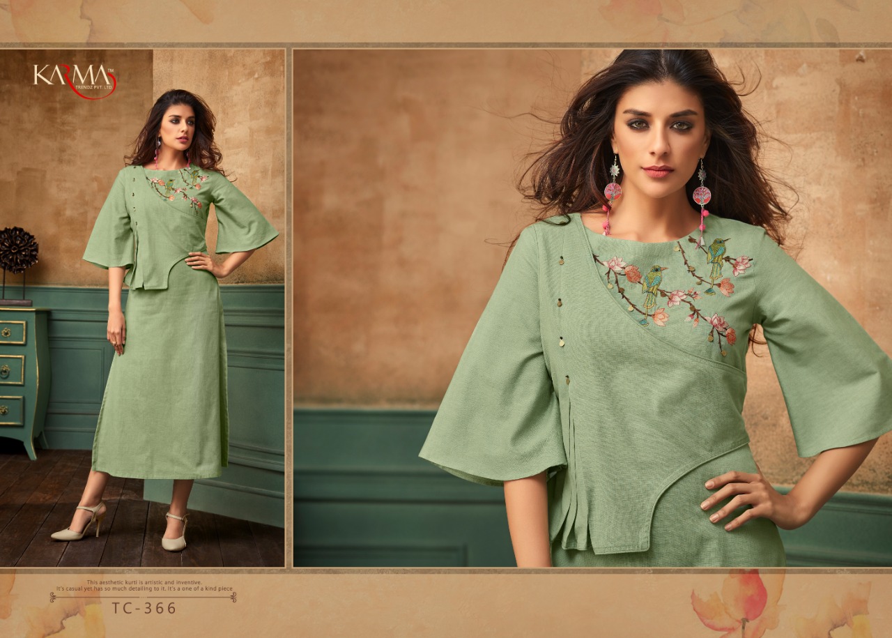 karma trendz series colorful fancy collection of kurtis