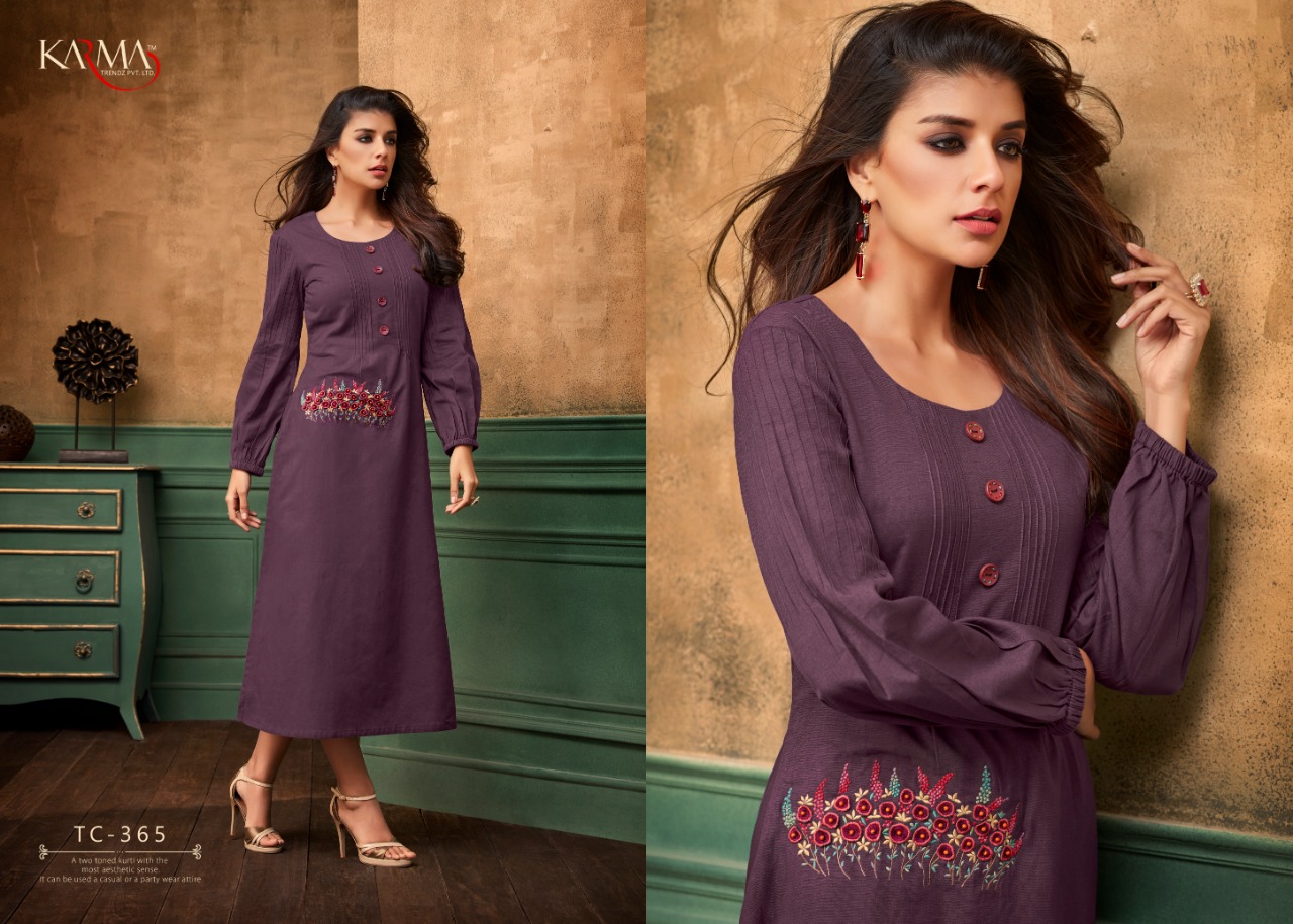 karma trendz series colorful fancy collection of kurtis