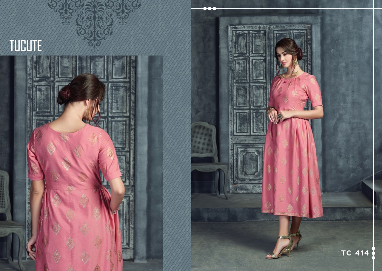 karma trendz tucute colorful fancy wear kurtis collection