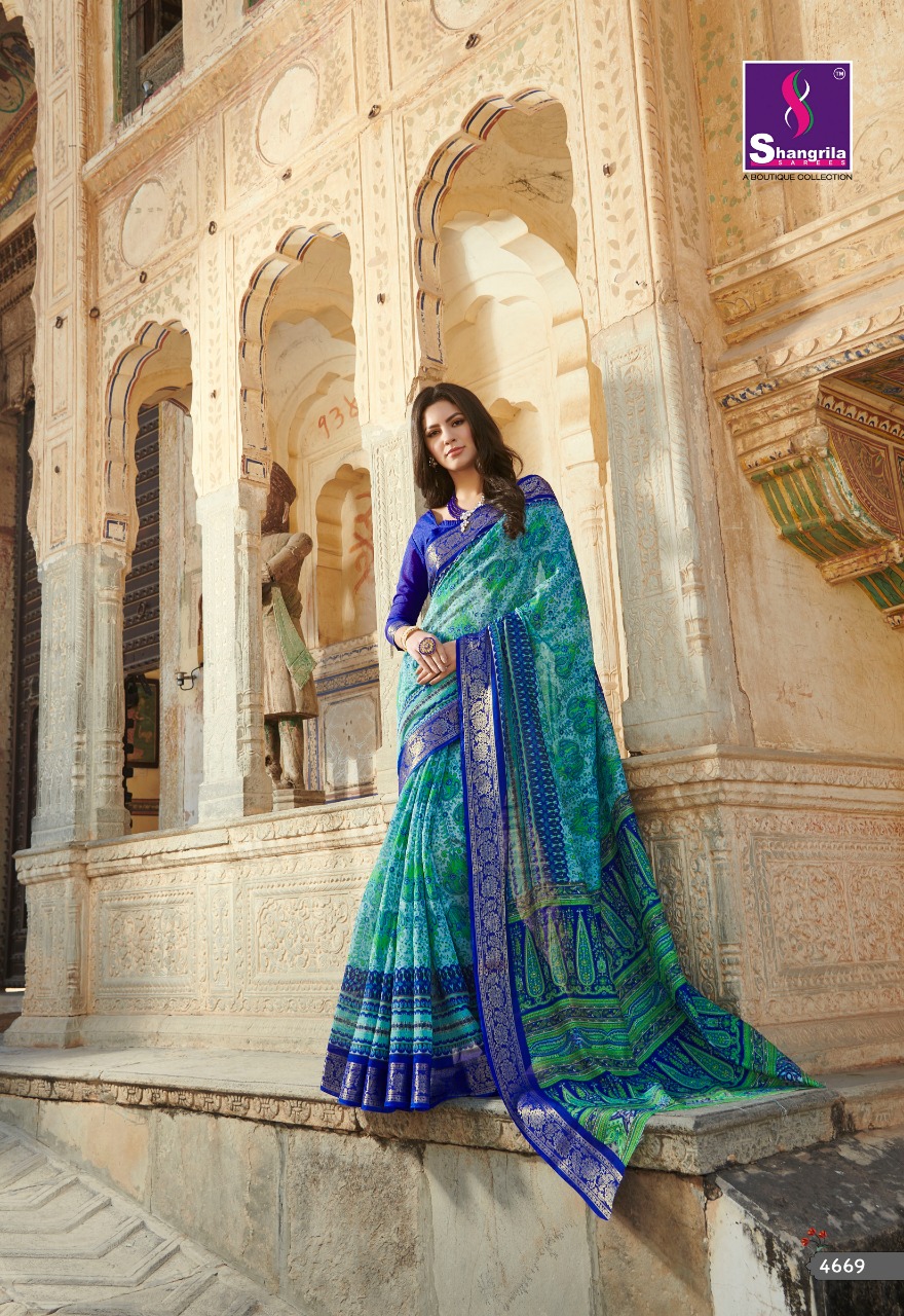 Shangrila kanjivaram silk vol 12 beautiful printed sarees collection