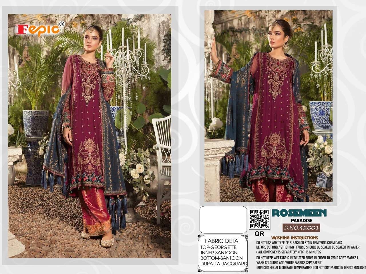 FEPIC Rosemeen  42001 Salwar Kameez Georgette Singles