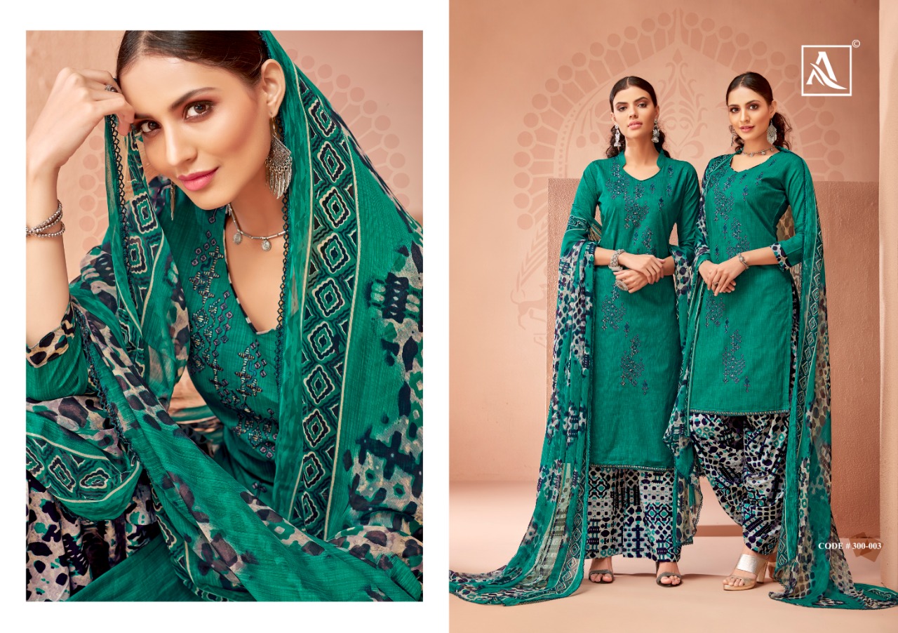 Alok suits patiala beauty 300-001 series beautiful colours salwar kameez collection