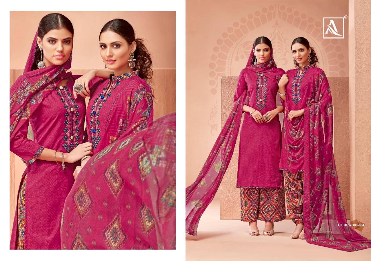 Alok suits patiala beauty 300-001 series beautiful colours salwar kameez collection