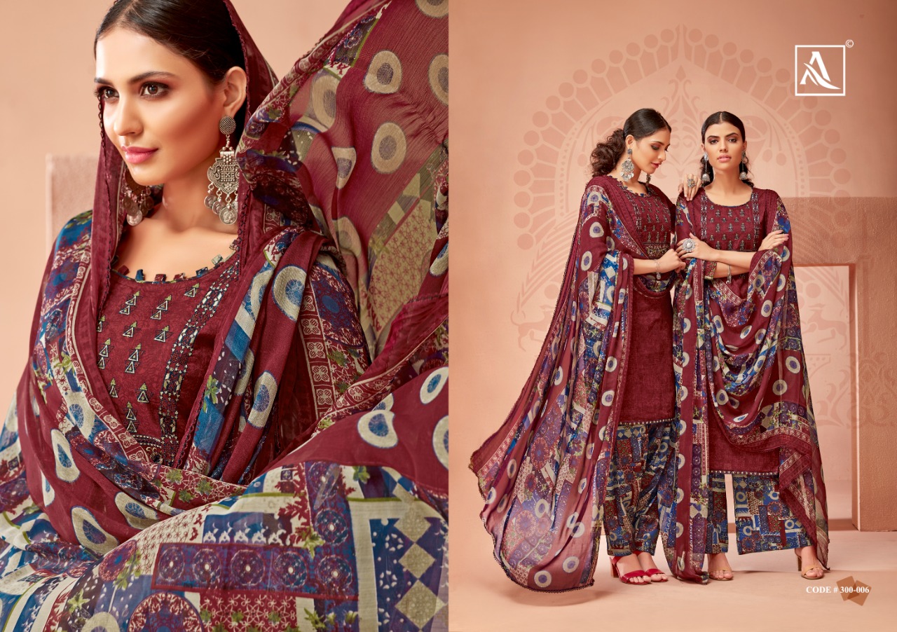 Alok suits patiala beauty 300-001 series beautiful colours salwar kameez collection