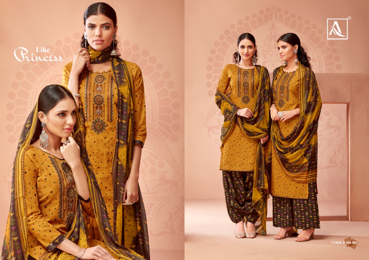 Alok suits patiala beauty 300-001 series beautiful colours salwar kameez collection