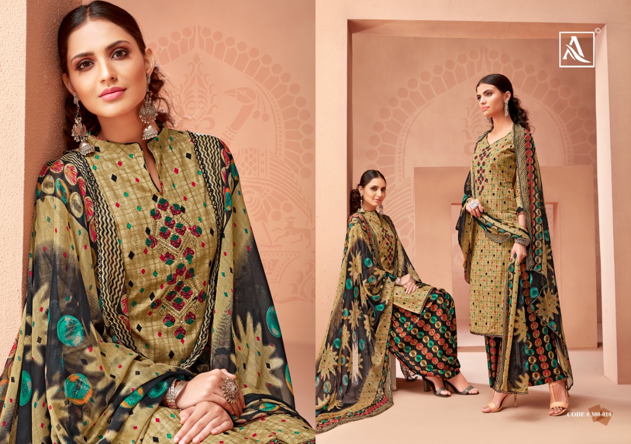 Alok suits patiala beauty 300-001 series beautiful colours salwar kameez collection