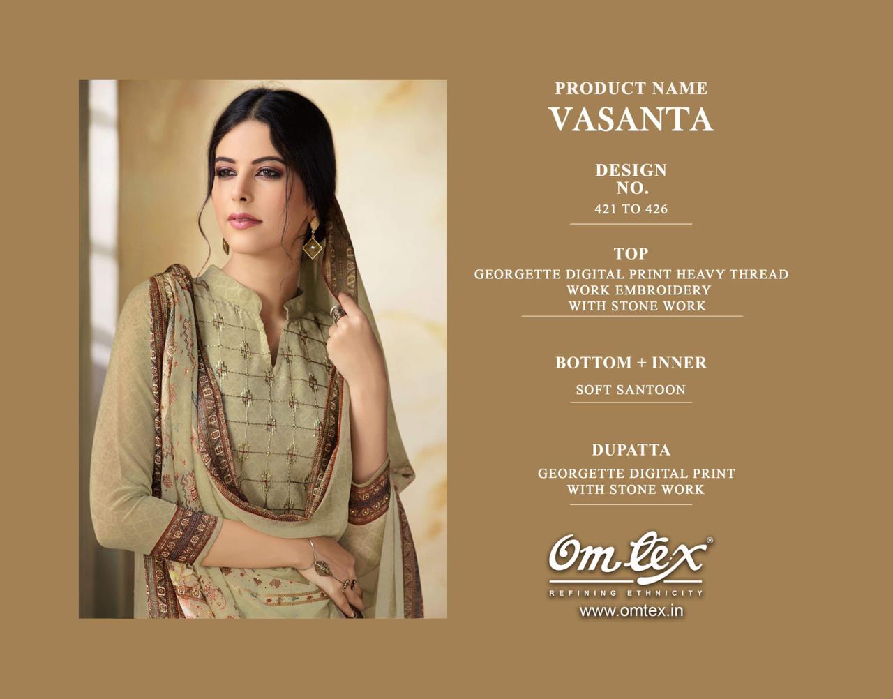 Omtex vasanta digital printed georgette salwar kameez collection dealer