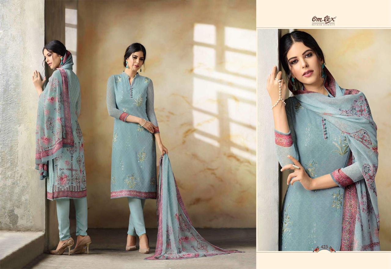 Omtex vasanta digital printed georgette salwar kameez collection dealer