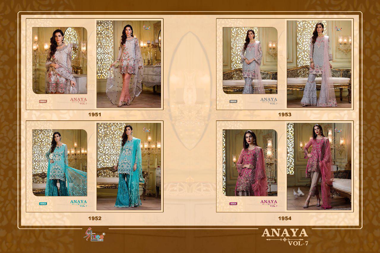 Shree fabs anaya vol 7 georgette salwar kameez collection