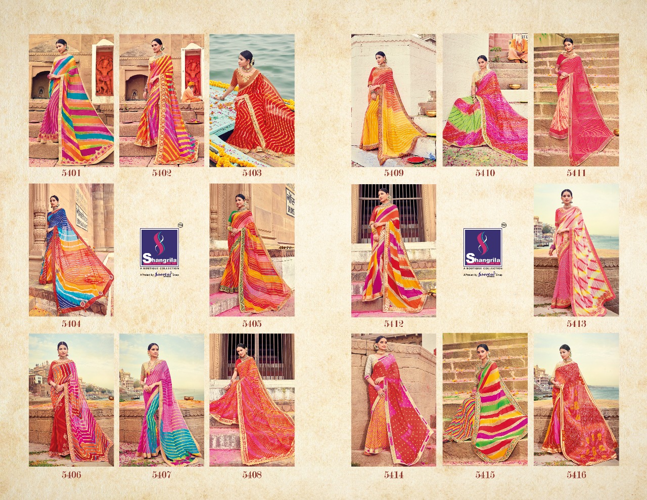 Shangrila lehariya elegant fancy Sarees catalog Exporter