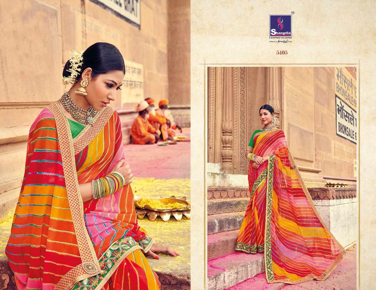 Shangrila lehariya elegant fancy Sarees catalog Exporter