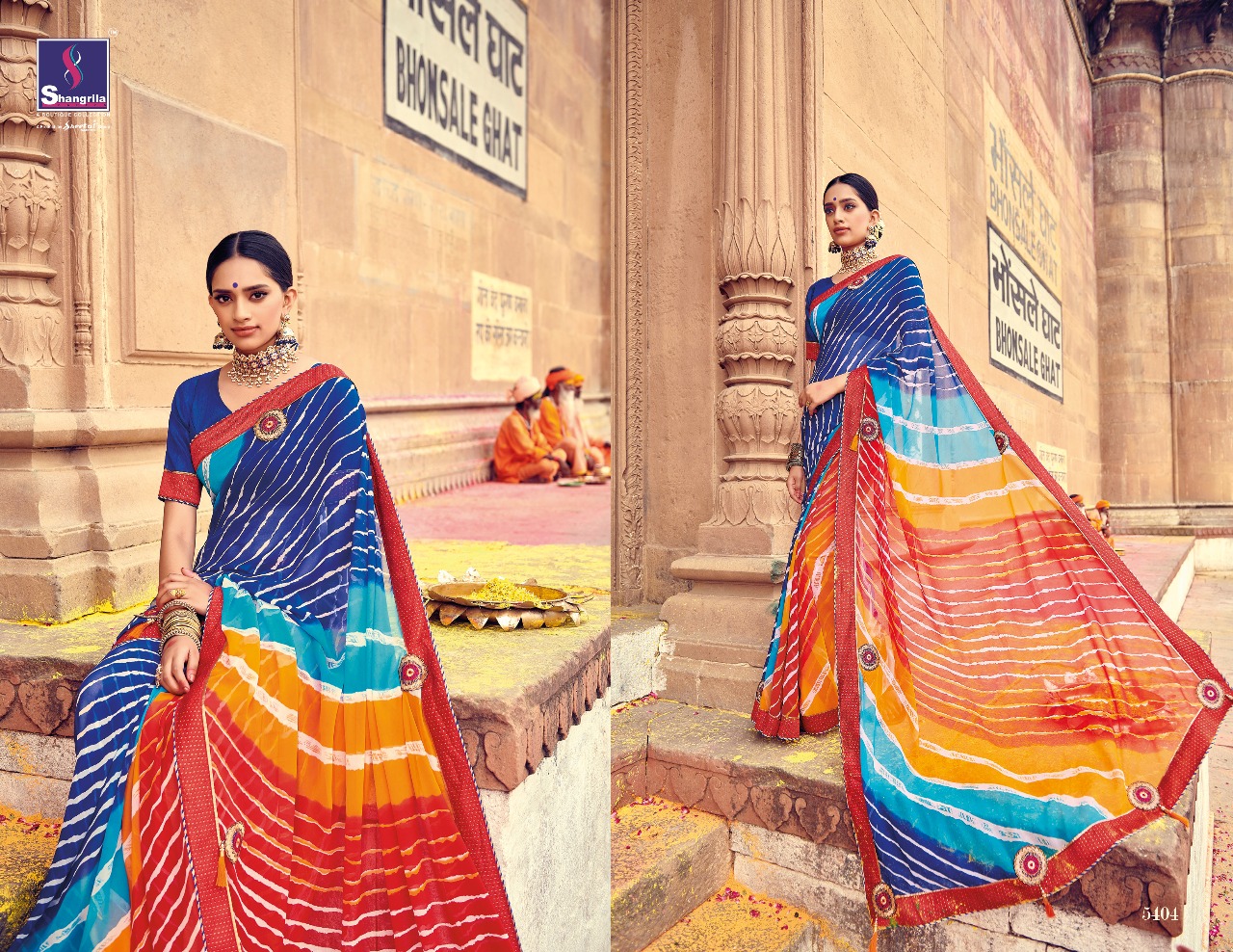 Shangrila lehariya elegant fancy Sarees catalog Exporter