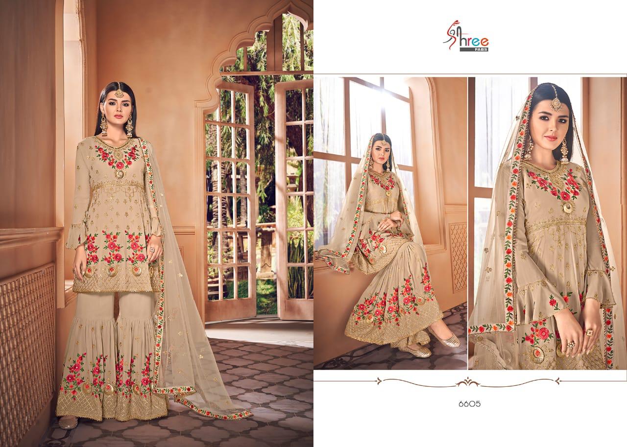 Shree fabs shehnai Exclusive heavy embroidered georgette salwar kameez collection