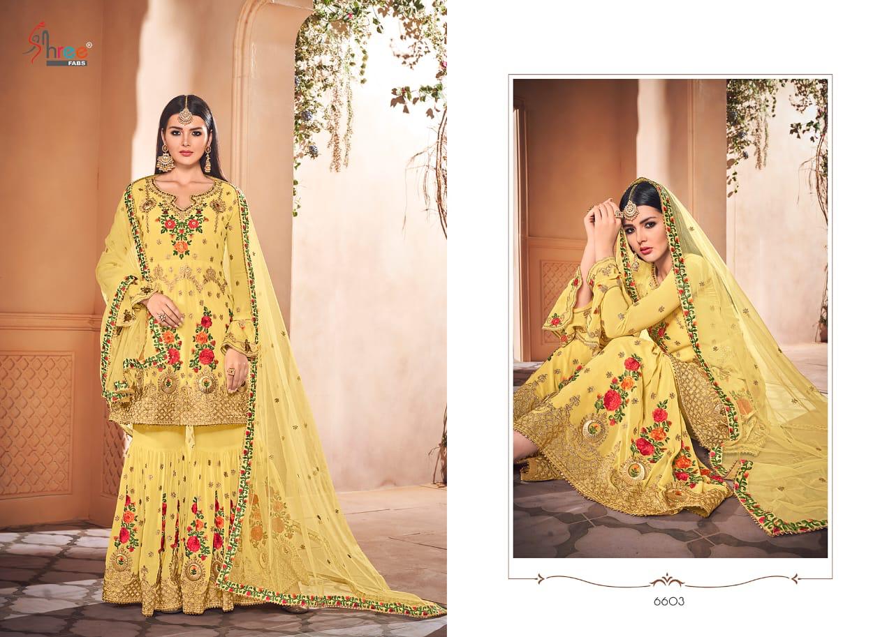 Shree fabs shehnai Exclusive heavy embroidered georgette salwar kameez collection