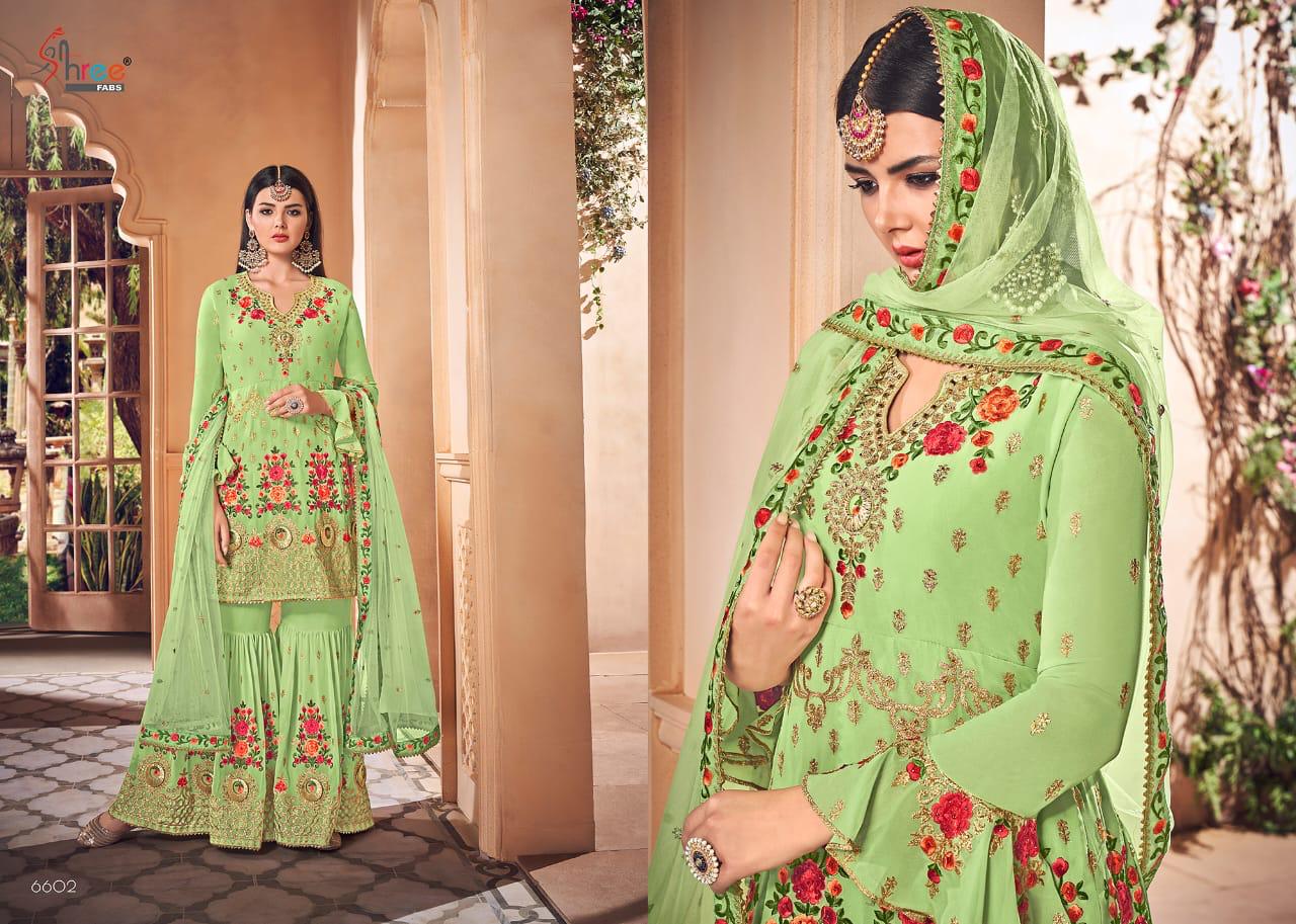 Shree fabs shehnai Exclusive heavy embroidered georgette salwar kameez collection