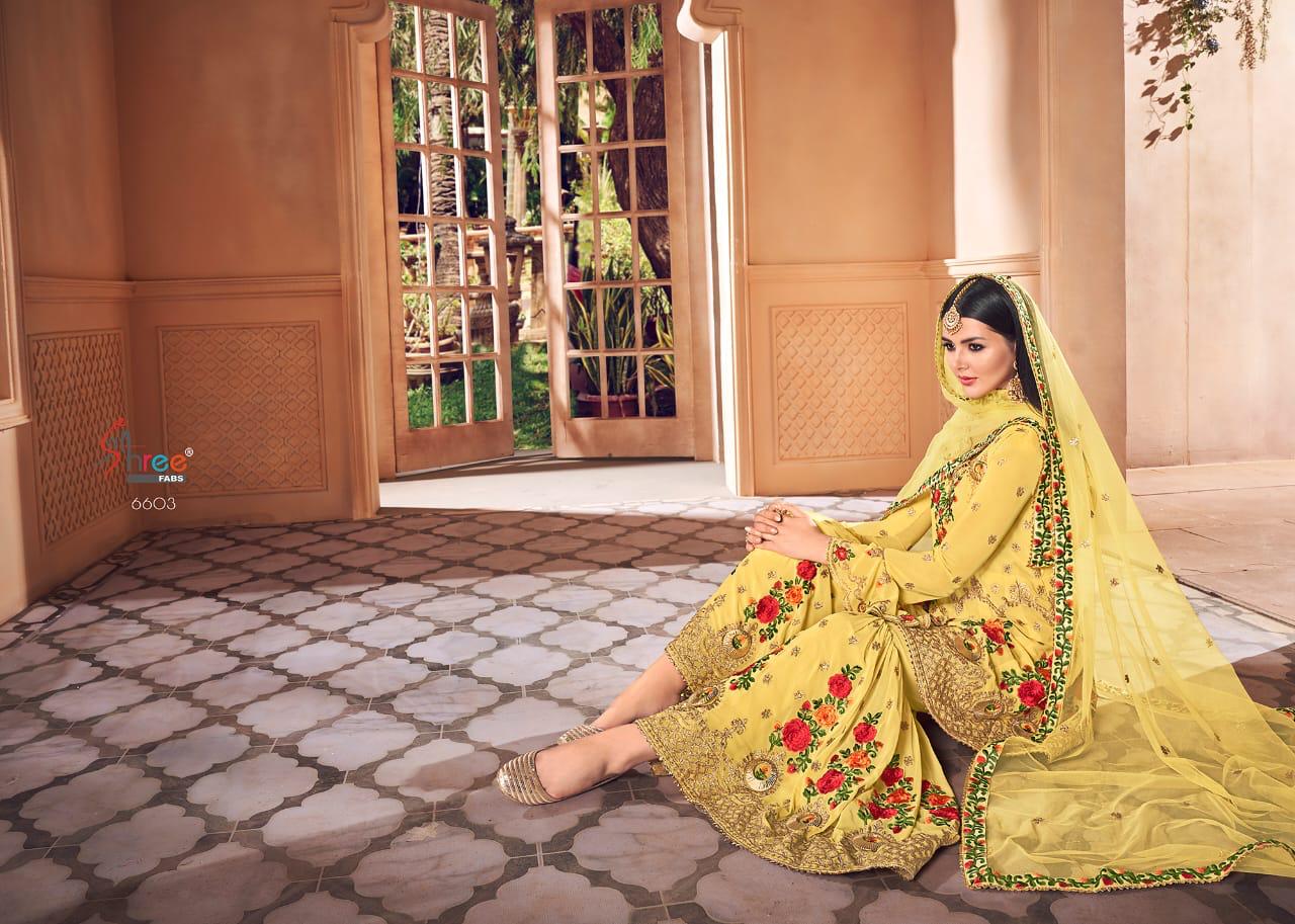 Shree fabs shehnai Exclusive heavy embroidered georgette salwar kameez collection