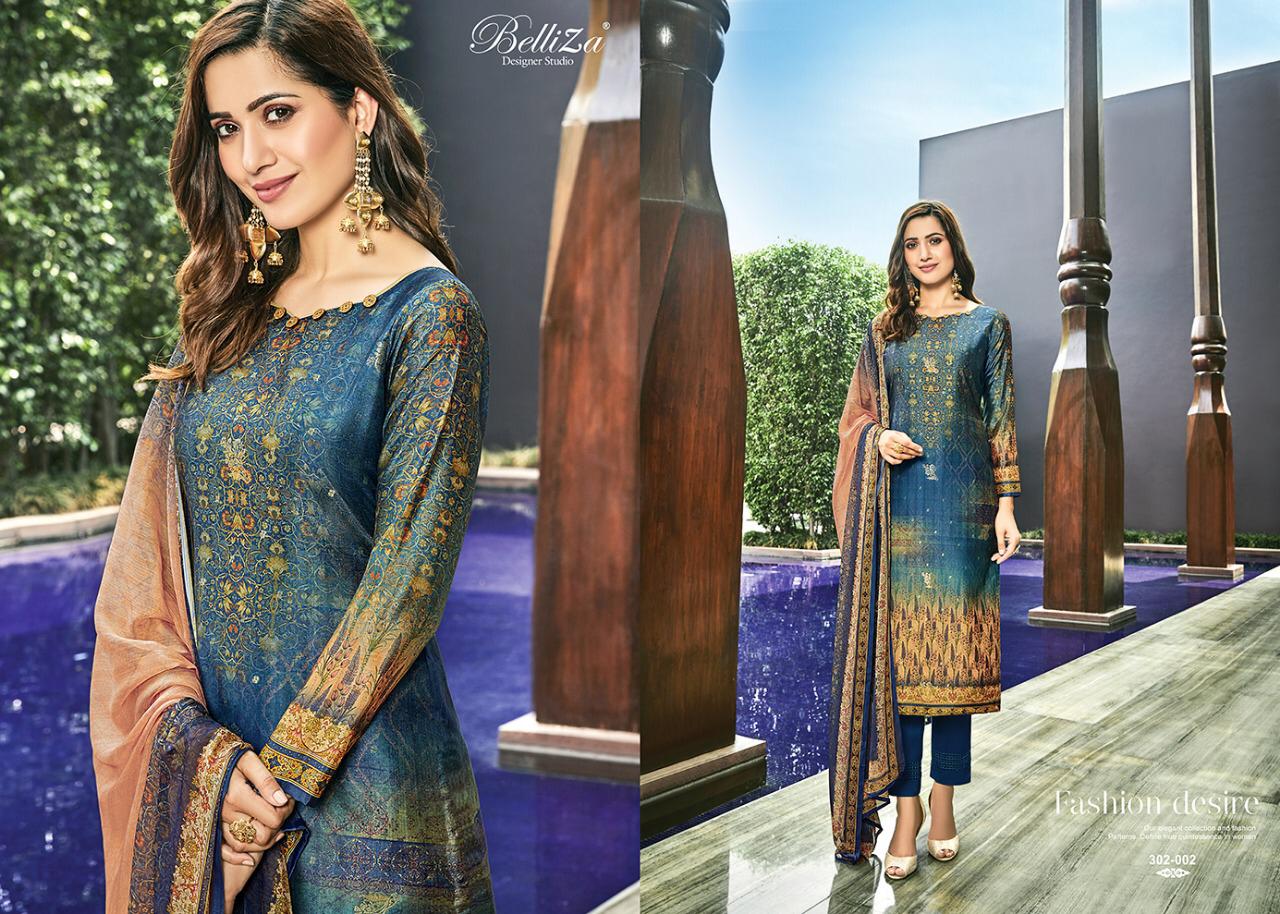 Belliza designer studio parina silk salwar kameez collection wholsaler