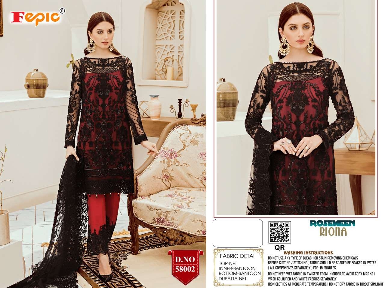 FEPIC Rosemeen riona 58002 Salwar Kameez Georgette, santoon,net Singles