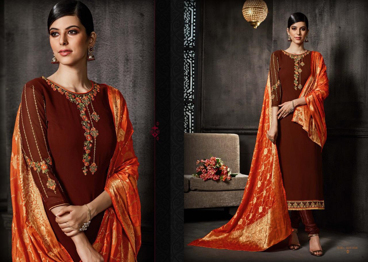 Belliza designer studio sangini embroidered dress Material collection