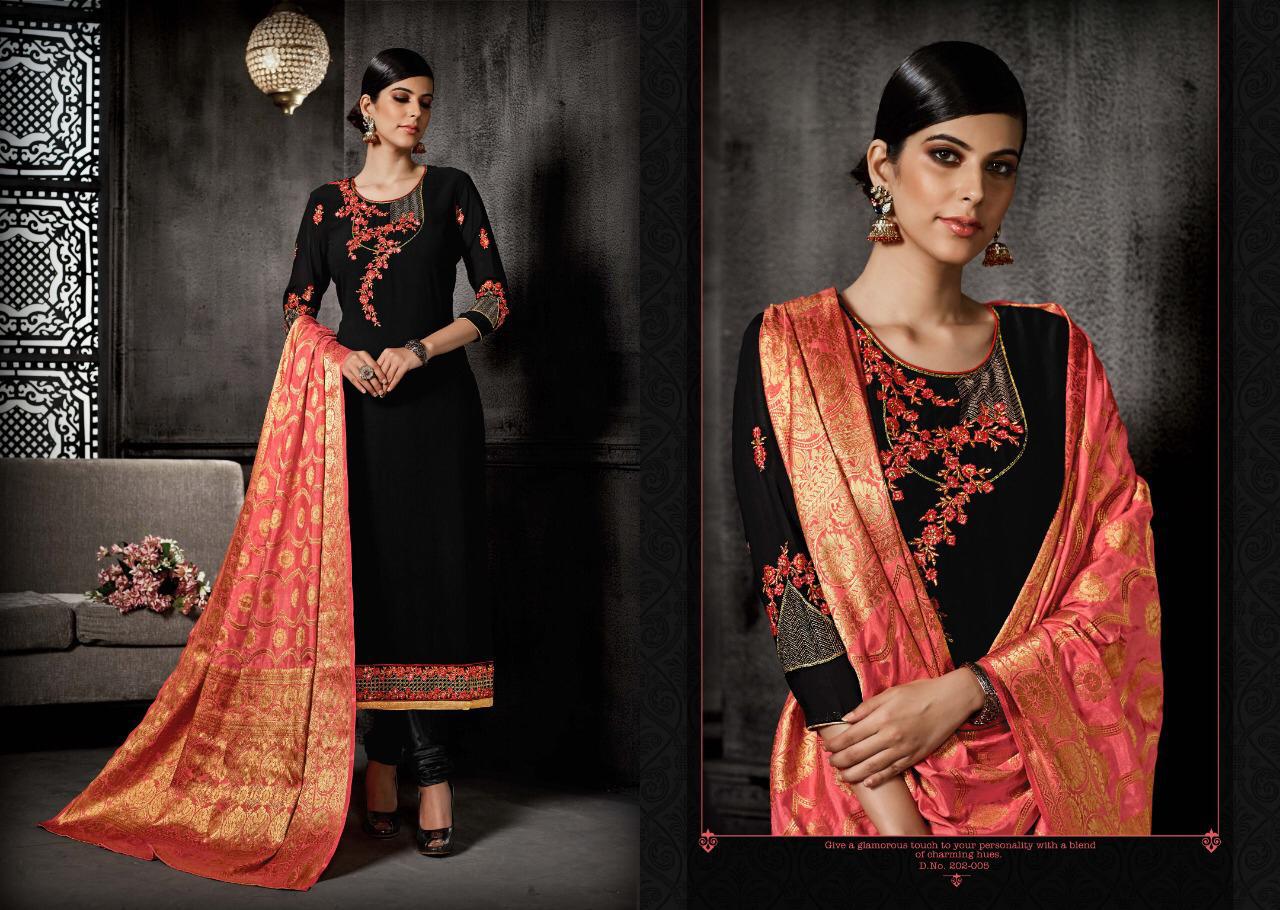 Belliza designer studio sangini embroidered dress Material collection