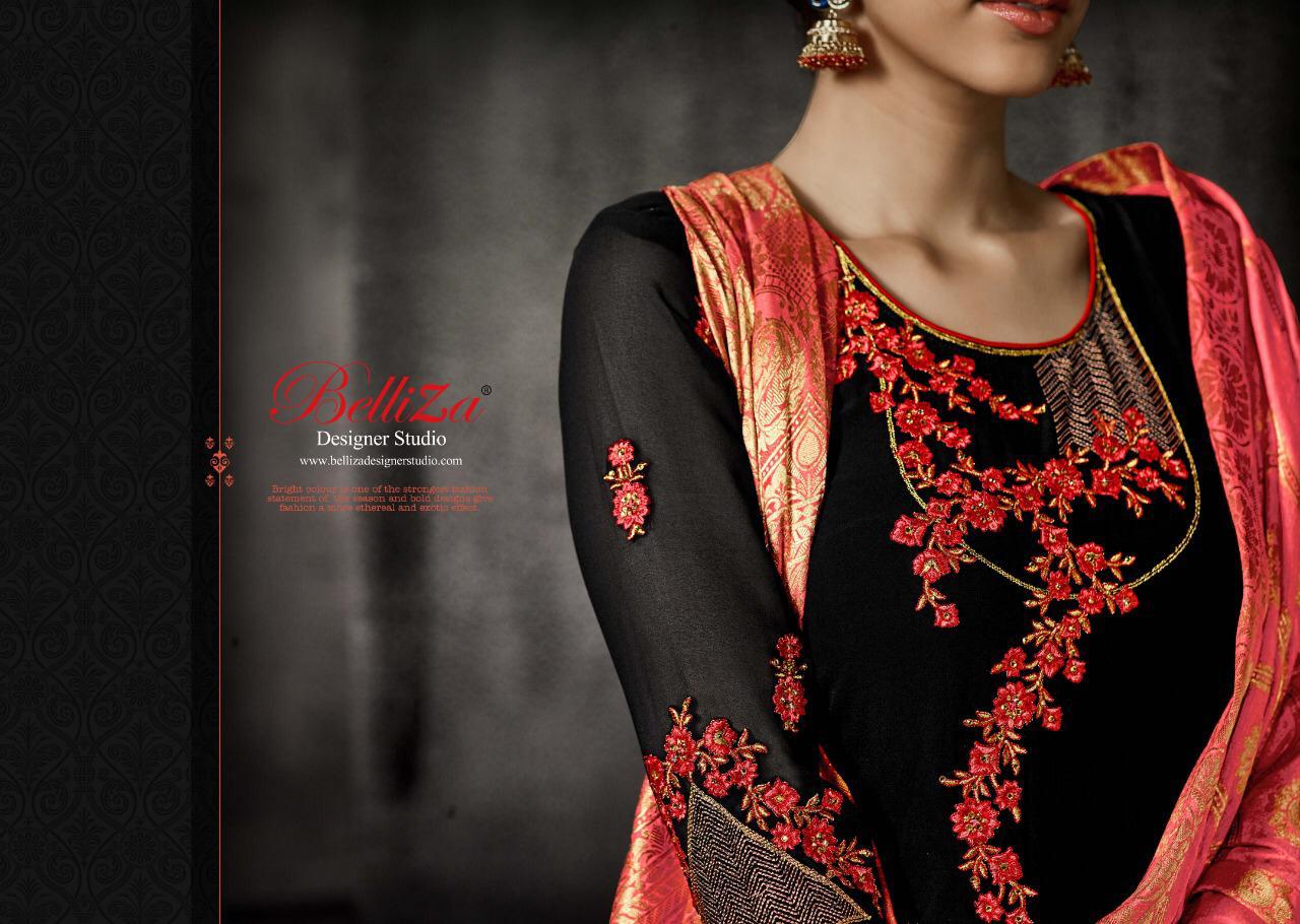 Belliza designer studio sangini embroidered dress Material collection