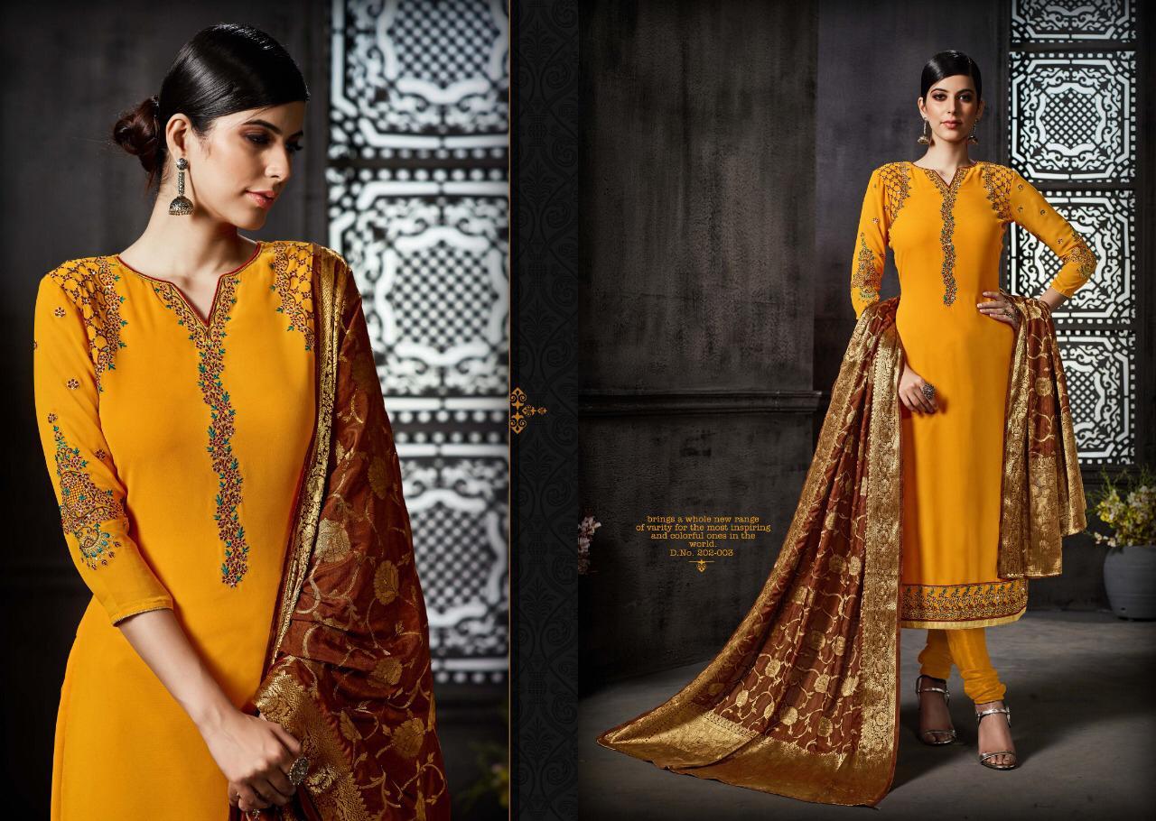 Belliza designer studio sangini embroidered dress Material collection