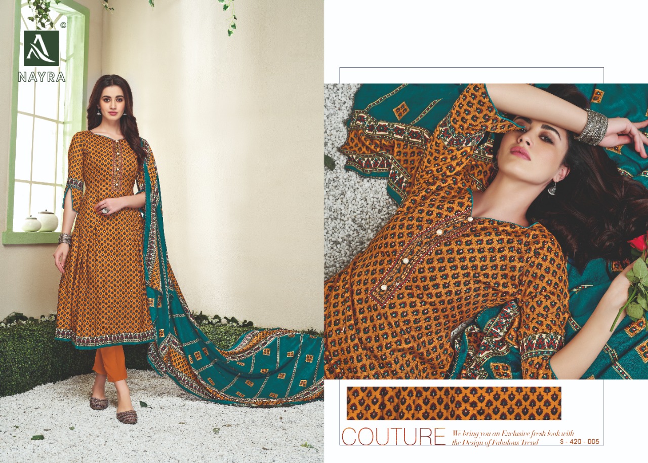 Alok suit Nayra classy catchy look salwar suits in wholesale prices