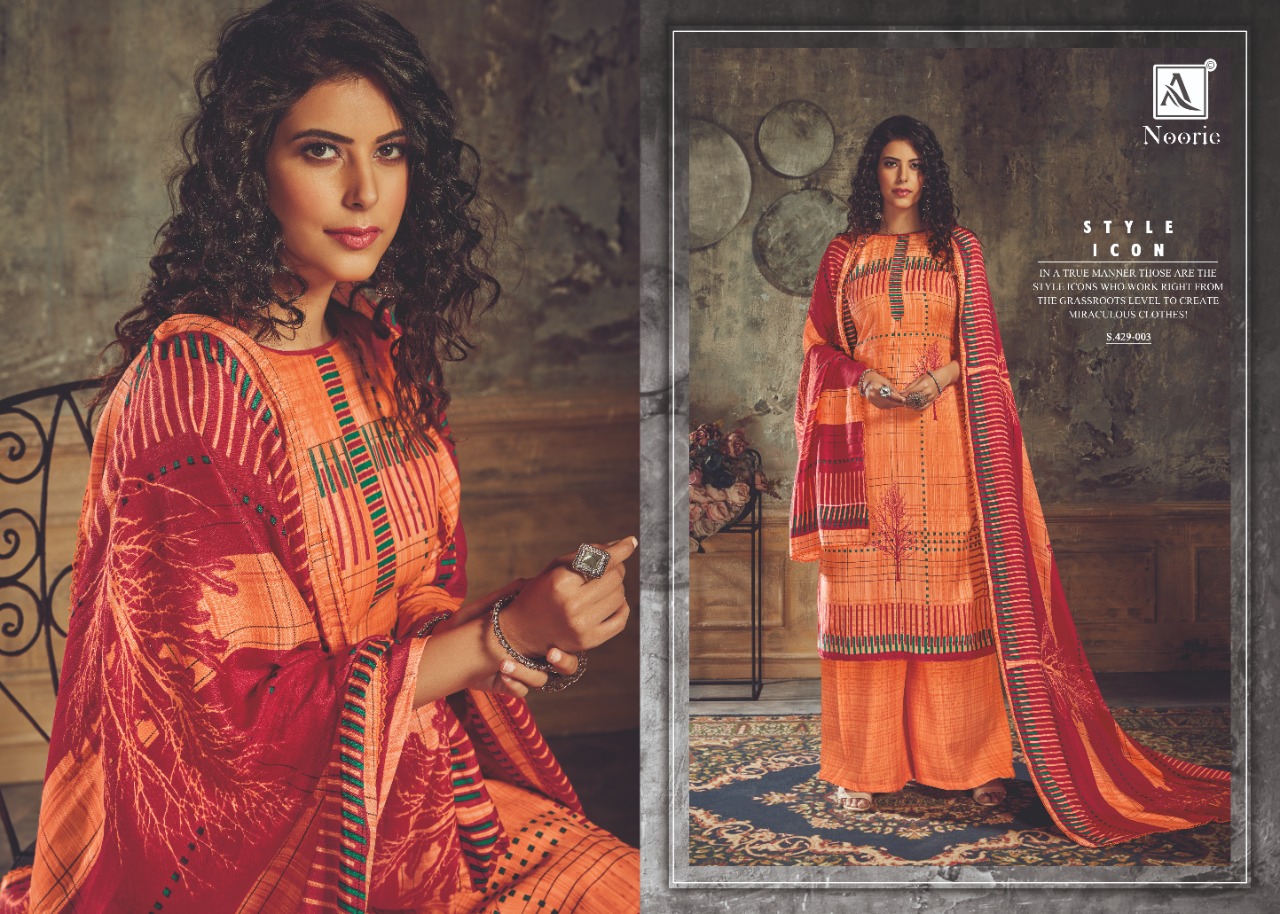 Alok Suit noorie charming look beautifully designed pashmina dress material In attractive price