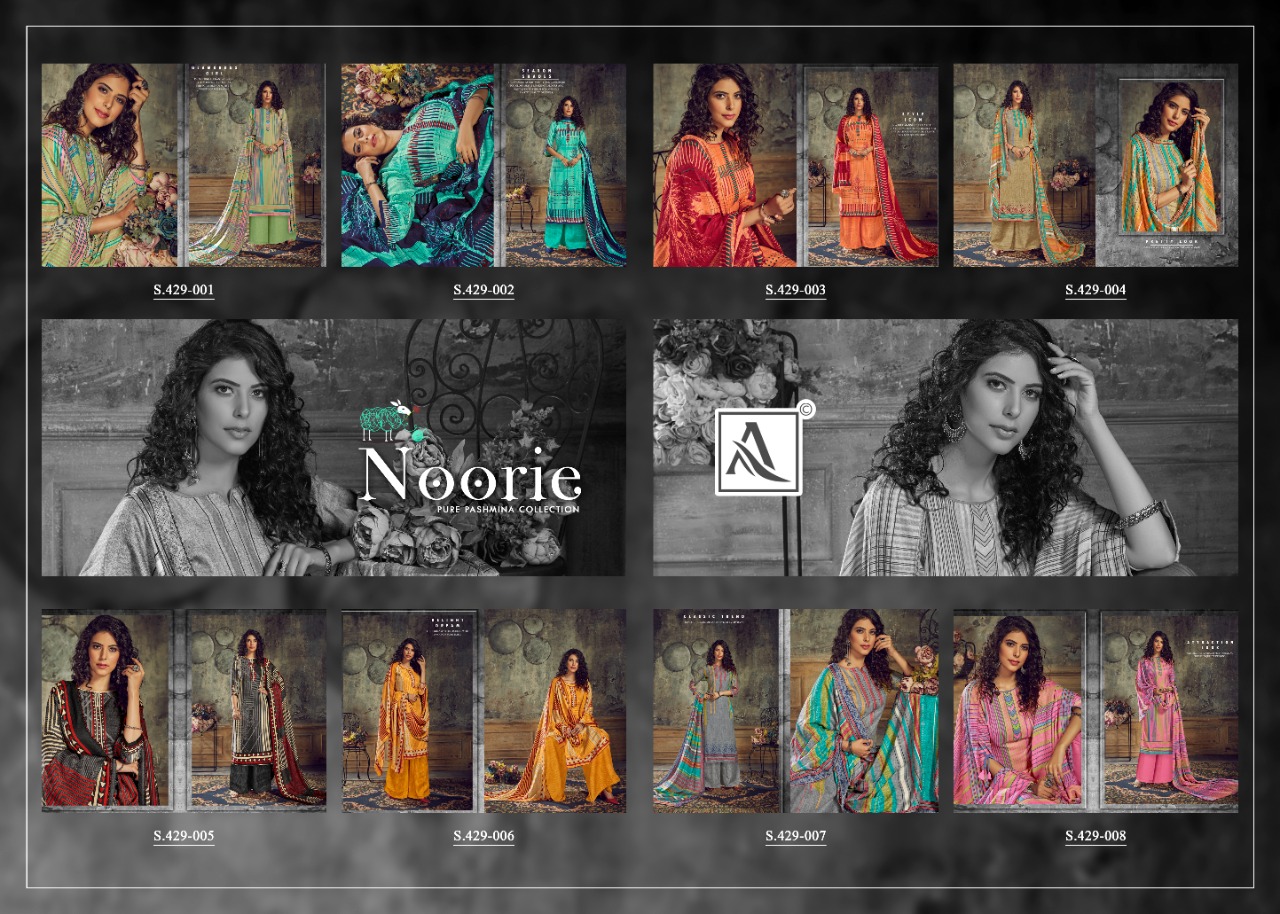 Alok Suit noorie charming look beautifully designed pashmina dress material In attractive price