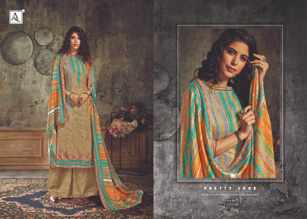 Alok Suit noorie charming look beautifully designed pashmina dress material In attractive price