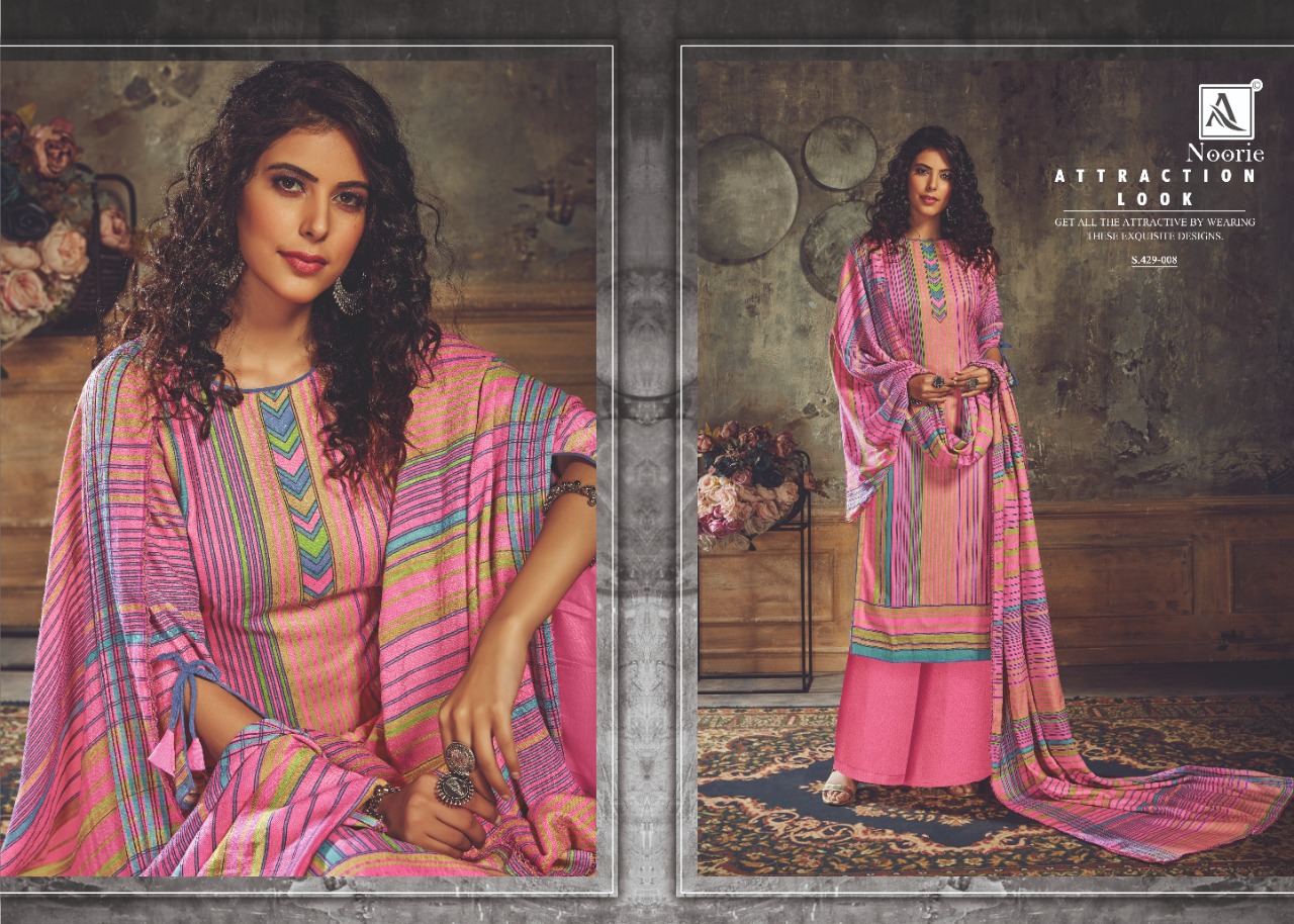 Alok Suit noorie charming look beautifully designed pashmina dress material In attractive price