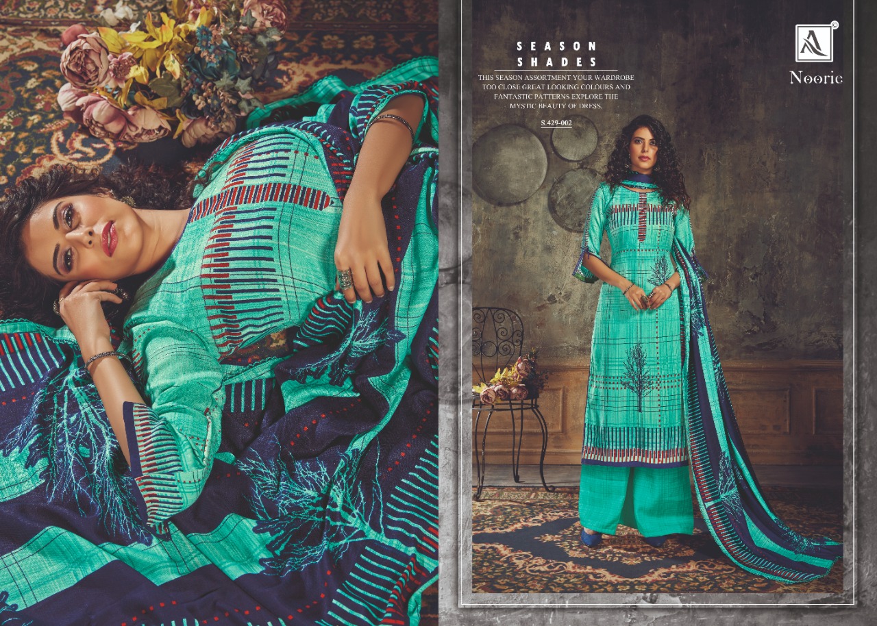 Alok Suit noorie charming look beautifully designed pashmina dress material In attractive price