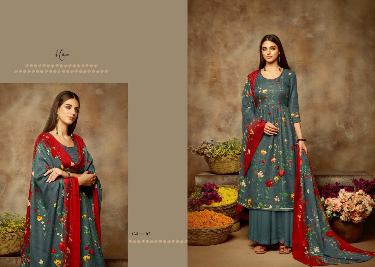 Sargam prints mishkaa stunning look beautifully designed pashmina Salwar suits