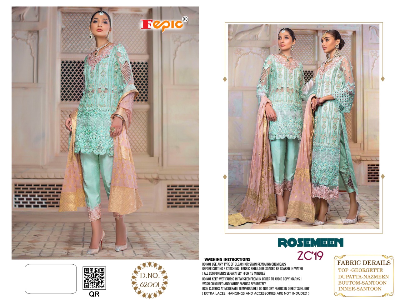 FEPIC rosemeen  62001 Salwar Kameez Georgette Singles