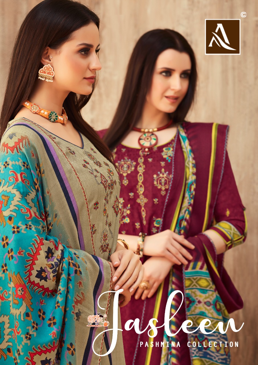 Alok suits jasleen designer pashmina dress Material collection exporter