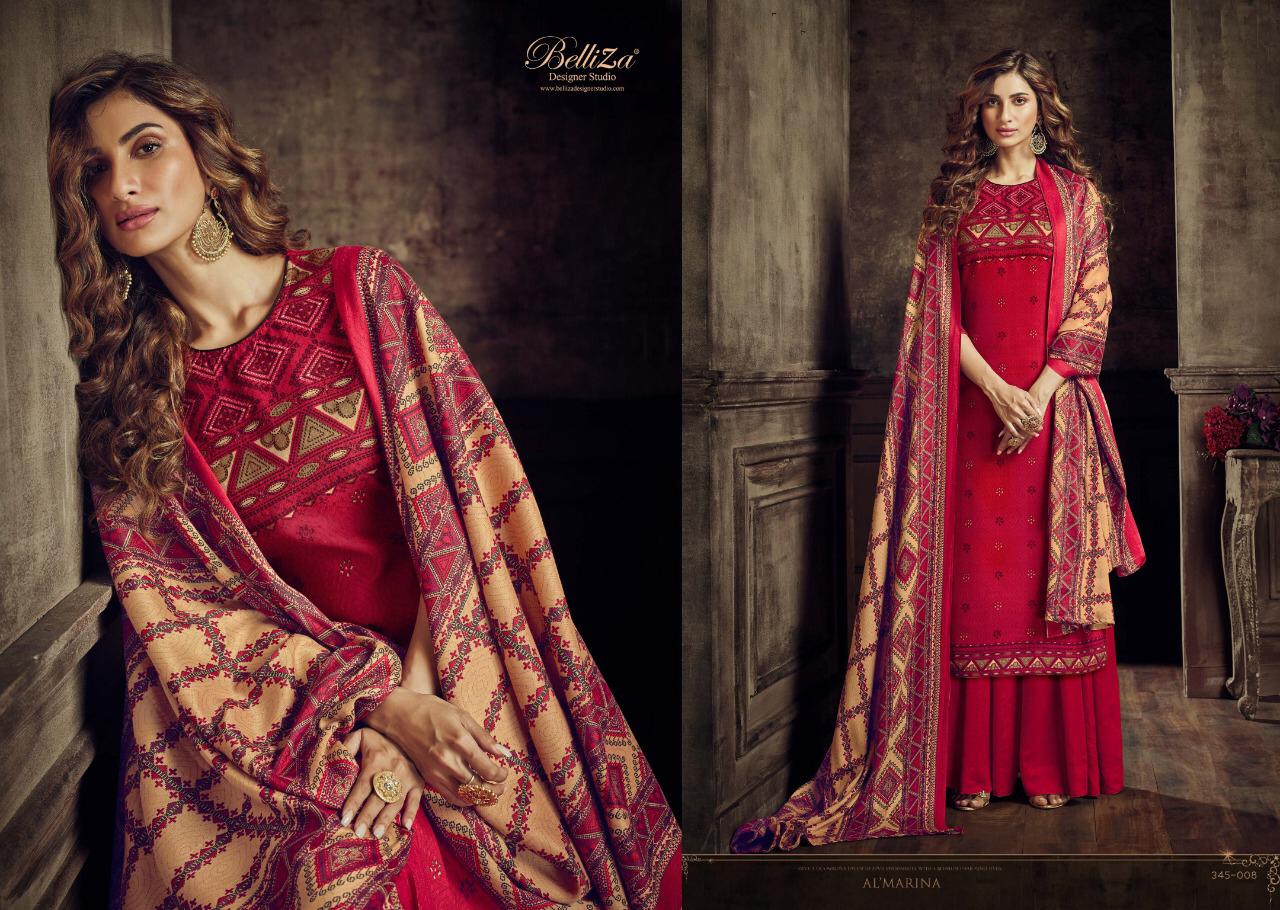 Belliza Al marina vol-2 stunning look classy catchy look pashmina Salwar suits