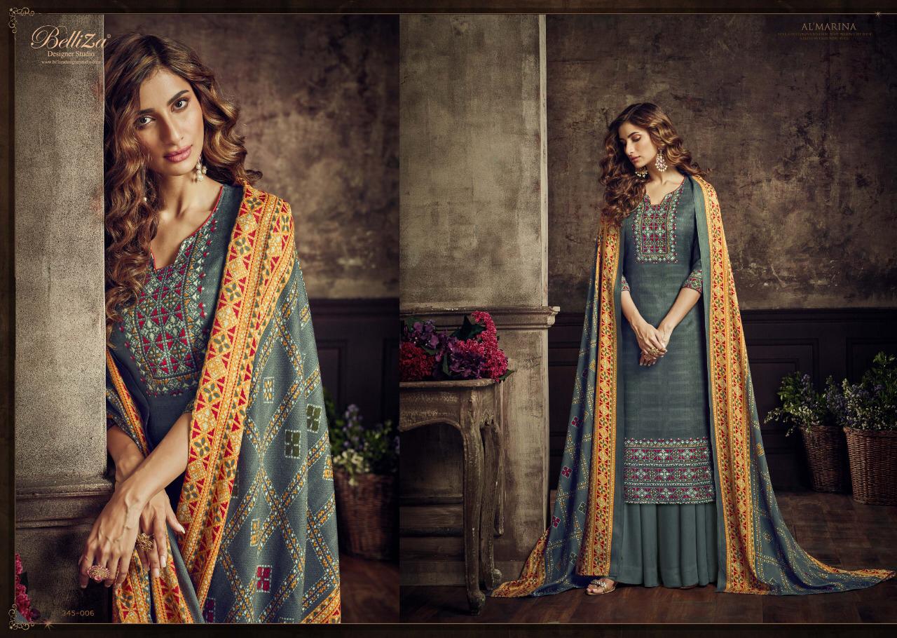 Belliza Al marina vol-2 stunning look classy catchy look pashmina Salwar suits