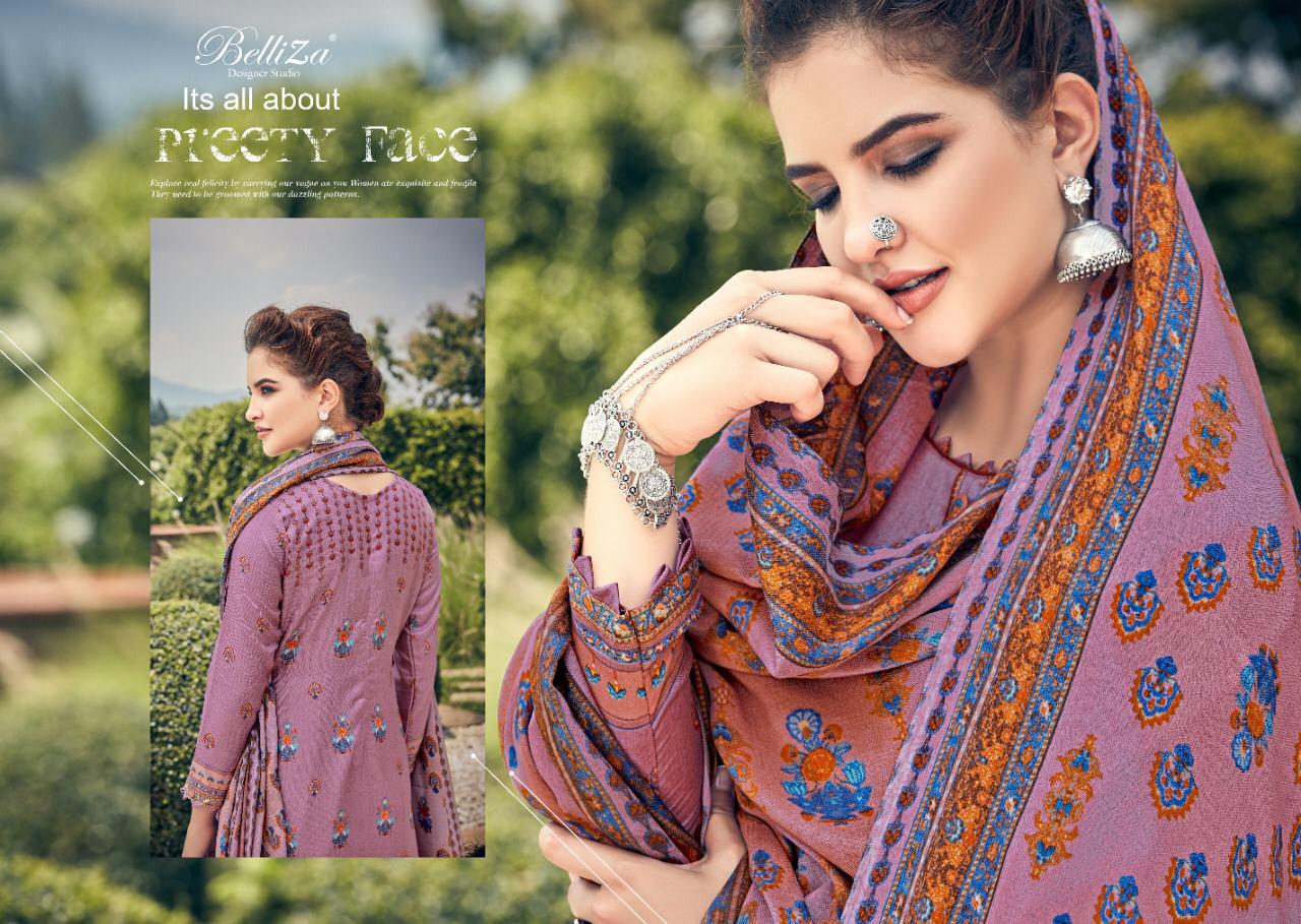 Belliza designer studio masakali pashmina digital printed salwar kameez collection