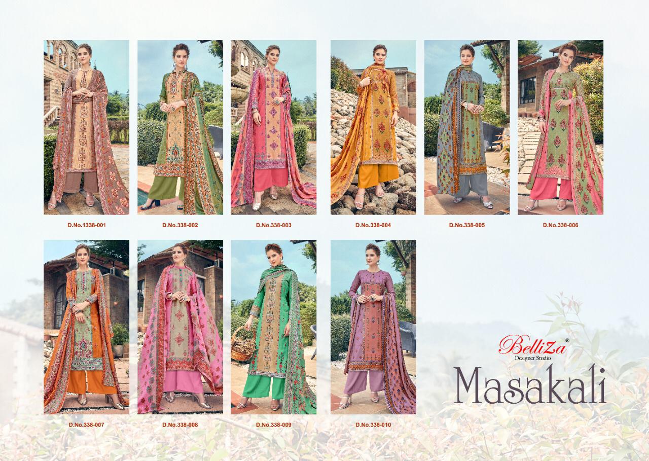 Belliza designer studio masakali pashmina digital printed salwar kameez collection