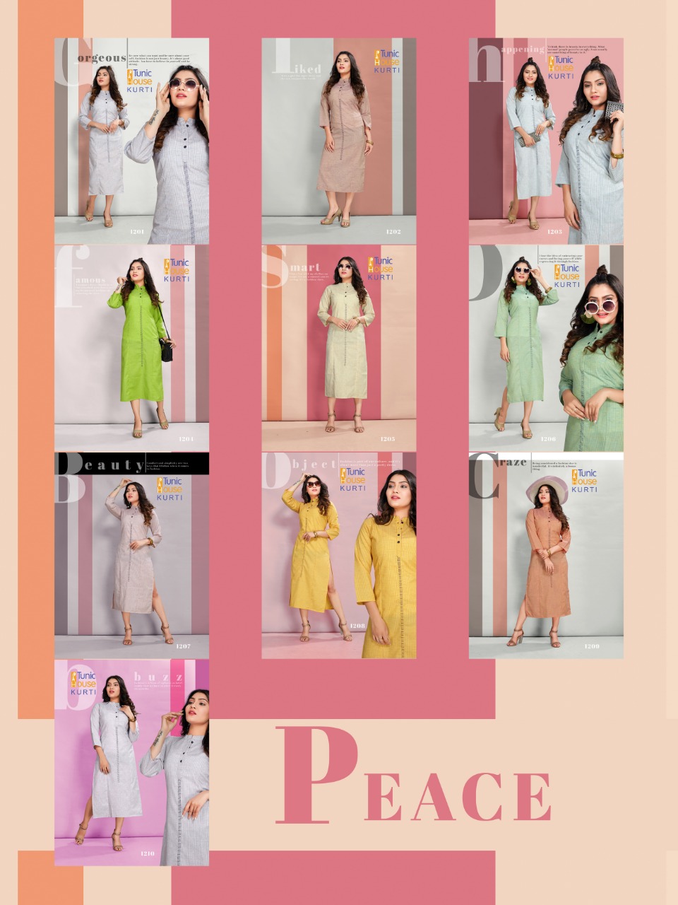 Tunic house peace a new and classic trendy fits Kurties